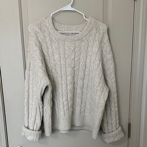 a new day Cable Knit Sweater - Cream